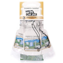 Carica l'immagine nel visualizzatore di Gallery, Yankee Candle Car Jar Profumatore per auto | Clean Cotton | Confezione da 3