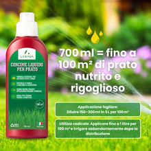 Carica l'immagine nel visualizzatore di Gallery, LERAVA® Concime Liquido Prato (700ml) – Nutre, Rinforza e Colora – Aumenta Densità, Resistenza e Radici – Ideale per Tap