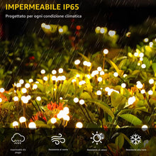 Carica l'immagine nel visualizzatore di Gallery, Luci solari per giardino esterno, confezione da 4 8 luci a LED a energia solare, per esterni, altezze aggiornate, modali