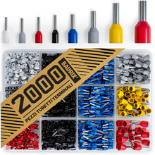 Carica l'immagine nel visualizzatore di Gallery, BAURIX ® Puntalini Elettrici Set 2000 Pezzi - Assortimento Capicorda Elettrici ordinati secondo le norme DIN - [0,5-10 m