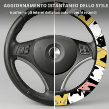 Carica l'immagine nel visualizzatore di Gallery, Coprivolante Auto Universale, Copri Volante per Auto Universale, Copri Sterzo Antiscivolo, Morbido Elastico Copri Volant