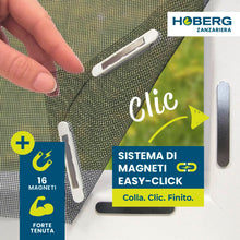 Carica l'immagine nel visualizzatore di Gallery, Hoberg Zanzariera con innovativo fissaggio magnetico | Zanzariera tagliabile individualmente fino a 150 x 130 cm, senza 