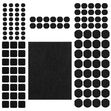 Carica l'immagine nel visualizzatore di Gallery, Vinabo Feltrini Adesivi per Sedie e Mobili, 121 Pezzi, Feltro 3 mm, Nero