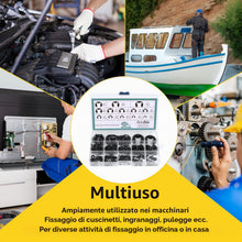 Carica l'immagine nel visualizzatore di Gallery, 450 Pz Anelli di Sicurezza Esterna, E-clips Anelli Elastici, Scatto Esterna E-clip Anello Seeger di Sicurezza per Fissag