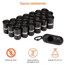Carica l'immagine nel visualizzatore di Gallery, Amazon Basics Sacchetti igienici per cani con dispenser e clip per guinzaglio, inodori, Senza profumazione, 300 pezzi (2