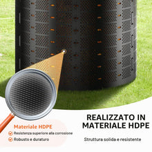 Carica l'immagine nel visualizzatore di Gallery, VEVOR Compostiere da Giardino 1000L ca. Contenitore per Compost da Esterni in HDPE Espandibile Diametro 106,68 cm Grande
