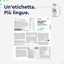 Carica l'immagine nel visualizzatore di Gallery, Integratore per Capelli, 3 Mesi di Scorta,180 Capsule, Cheratina, Biotina, Zinco &amp; Selenio + Rame, Per Capelli Sani, per