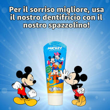 Carica l'immagine nel visualizzatore di Gallery, Spazzolino da denti Mickey Mouse con cappuccio di protezione, ventosa, manico comodo e setole morbide per bambini