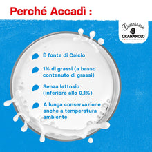 Carica l'immagine nel visualizzatore di Gallery, Granarolo, Latte UHT Accadì da 500 ml, 6 Confezioni di Latte 100% Italiano Senza Lattosio e solo 1% di Grassi, Non Appes