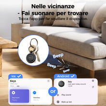 Carica l'immagine nel visualizzatore di Gallery, MiLi LiTag Duo Localizzatore Bluetooth con Portachiavi, Confezione da 1