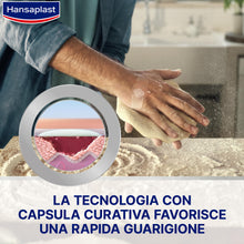 Carica l'immagine nel visualizzatore di Gallery, Hansaplast Second Skin Protection, Cerotti impermeabili per un'adesione fino a 72 ore, Cerotti cicatrizzanti con capsula
