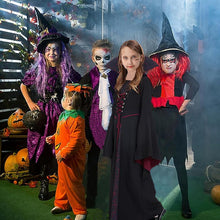 Carica l'immagine nel visualizzatore di Gallery, PABTID Costume da Vampiro per Bambina e Ragazza Halloween Dress Up Party Travestimento Gotico Victorian Vampira Cosplay Carnevale Festa a Tema Vampiro (140)