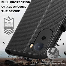 Carica l'immagine nel visualizzatore di Gallery, Cover Portafoglio per Xiaomi Redmi A7 Pro 4G/ POCO C81 Pro 4G, Custodia Antishock in Fibra Premium con Compartimenti per