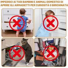 Carica l'immagine nel visualizzatore di Gallery, 8 Coppie di Blocchi Magnetici per Mobili – Chiusure Forti per Ante (Montaggio Senza Forare) con Adesivo – Magneti per An