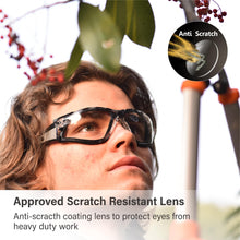 Carica l'immagine nel visualizzatore di Gallery, SAFEYEAR Occhiali di sicurezza trasparenti anti nebbia per il lavoro, con antigraffio, UV 400,Anti impatto. Occhiali pro
