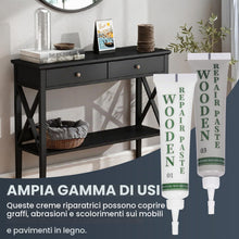 Carica l'immagine nel visualizzatore di Gallery, AOOWU Kit di Riparazione di Mobili, 4 Colori Set di Riparazione in Laminato, Kit di Riparazione per Legno, Stucco per Le