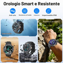 Carica l'immagine nel visualizzatore di Gallery, Orologio Smartwatch Uomo, Schermo AMOLED 1,53, Autonomia 30g, Orologio Militare Uomo Chiamate Bluetooth, Monitoraggio Fr