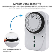 Carica l'immagine nel visualizzatore di Gallery, EXTRASTAR Timer presa elettrica,Programmatore Timer meccanico giornaliero,3680 W,250 V
