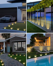 Carica l'immagine nel visualizzatore di Gallery, btfarm 8 Pezzi Luci Solari da Giardino, 8 LED Faretti Sepolta Solari a Led da Esterno, IP65 Impermeabile Lampade Faretto