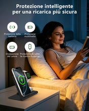 Carica l'immagine nel visualizzatore di Gallery, Stazione di Ricarica Magnetica 3 in 1, Compatibile MagSafe