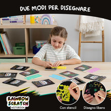 Carica l'immagine nel visualizzatore di Gallery, BONNYCO Scratch Art Bambini 16 Set per Gadget Compleanno Bambini e Scuola