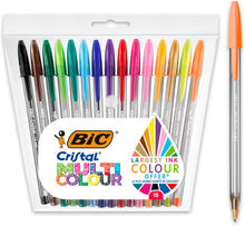 Carica l'immagine nel visualizzatore di Gallery, BIC Cristal Multicolour, Penne a Sfera Colorate, Punta Larga 1.6mm, Set Scrittura 15 Unità, Cancelleria Scuola e Ufficio