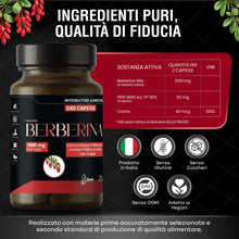 Carica l'immagine nel visualizzatore di Gallery, Bluma Berberina 1000 mg per Dose – 240 Capsule – Berberis Aristata 98%