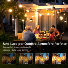 Carica l'immagine nel visualizzatore di Gallery, Catena Luminosa Esterno 15M,LED Catena Luminosa con 25+2 Luci G40, 2700K Bianco Caldo, IP45 Per Giardino, Terrazza e Fes