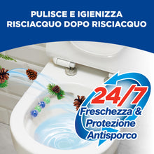 Carica l'immagine nel visualizzatore di Gallery, Bref WC Power Activ Active Pine Detergente WC profumatore 6 pezzi