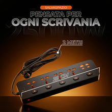Carica l'immagine nel visualizzatore di Gallery, Multipresa Universale 8 in 1 da Viaggio con 4 Prese Internazionali, 2 USB-A e 2 USB-C, 5 Interruttori Indipendenti, Cavo