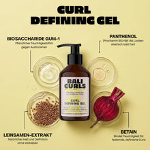 Carica l'immagine nel visualizzatore di Gallery, BALI CURLS Curl Defining Set – Crema Idratante per Ricci &amp; Gel Definente (150 ml ciascuno) – Per capelli morbidi e defin