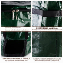 Carica l'immagine nel visualizzatore di Gallery, Composter, 2 pezzi rapida con coperchio riutilizzabile, compostiera da giardino pieghevole in plastica, per giardino, te