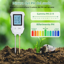 Carica l'immagine nel visualizzatore di Gallery, Mcbazel Misuratore PH del Suolo 3 in 1, Test del Suolo a Base Acida Rilevamento Temperatura umidità Tester di umidità co