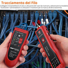 Carica l'immagine nel visualizzatore di Gallery, Proster Tester Cavo RJ45 RJ11 con Cuffie Tracciatore Tester Cavi Rete LAN Cavo RJ Portatile Localizzatore Cavo Cellulare