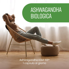 Carica l'immagine nel visualizzatore di Gallery, Ashwagandha KSM-66 Capsule Bio | 5500 mg Derivato da 550 mg di Estratto Alta Concentrazione in Polvere | 3 Mesi | Ashwag