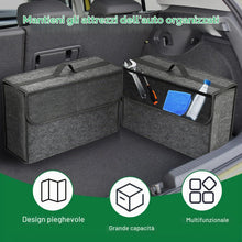 Carica l'immagine nel visualizzatore di Gallery, VINATO Organizer per Bagagliaio Auto in Feltro, Borsa Bagagliaio con 2 Tasche in Rete, Robusto – per Attrezzi e Cura del