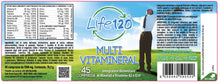 Carica l'immagine nel visualizzatore di Gallery, Life 120 - Multivitaminico 45 compresse con Minerali e Vitamine, Adatto a Uomini e Donne