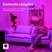 Carica l'immagine nel visualizzatore di Gallery, Trust B22 Lampadina Smart LED Bianca e Multicolore, 2 Pezzi