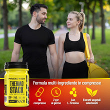 Carica l'immagine nel visualizzatore di Gallery, ProAction Thermo Stack – Integratore Alimentare in Compresse con Caffeina, L-Tirosina ed Estratti Vegetali | Senza Gluti