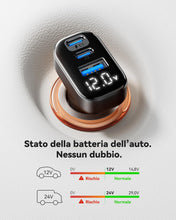 Carica l'immagine nel visualizzatore di Gallery, INIU Caricatore Auto USB C, 90W [Doppio 45 W] Caricabatterie Accendisigari