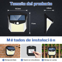 Carica l'immagine nel visualizzatore di Gallery, Solare Luci LED Esterno Giardino: 248 LED Luce Esterne 6 Pezzi con Pannello Solari con Sensore da Movimento 3 Modos 270°