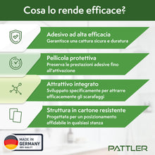 Carica l'immagine nel visualizzatore di Gallery, Pattler Trappole Scarafaggi da Interno – 12 Pezzi. Trappole per Blatte Senza Veleno con Colla ad Alta Tenuta per Elimina