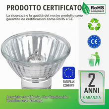 Carica l'immagine nel visualizzatore di Gallery, CLAR - Lampadina alogena dicroica GU4 MR11 20W 12V (Pack 10)