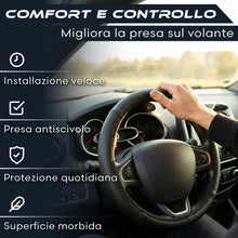 Carica l'immagine nel visualizzatore di Gallery, Coprivolante Auto in Pelle Diametro 38 cm Antiscivolo Copri Volante per Auto