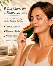 Carica l'immagine nel visualizzatore di Gallery, Spazzola Coreana Linfatica Viso 2 in 1 con Manico Gua Sha in Giada Naturale