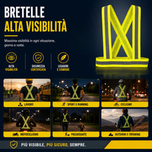Carica l'immagine nel visualizzatore di Gallery, Goodyear Bretelle Rifrangenti Alta Visibilità, Omologate EN ISO 20471:2013+A1:2016, Catarifrangente Giallo, Taglia unica