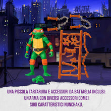 Carica l'immagine nel visualizzatore di Gallery, Giochi Preziosi - Michelangelo Tartarughe Ninja Caos Mutante, Michelangelo in versione Action Figure Base Articolata da 12 cm, Personaggio con Armi da Combattimento, Per Bambini dai 4 anni