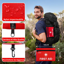 Carica l'immagine nel visualizzatore di Gallery, HONYAO Mini Kit Pronto Soccorso 105 Pezzi, Kit di Primo Soccorso per Trekking Viaggio Montagna Auto Moto Casa, Rosso