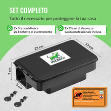 Carica l'immagine nel visualizzatore di Gallery, Mice&amp;Co 2 Stazioni per Esca, Trappola per Topi e Ratti Professionale
