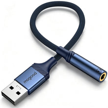 Carica l'immagine nel visualizzatore di Gallery, MOGOOD Adattatore USB a Jack 3,5mm 0,2M Scheda Audio Esterna Stereo TRRS